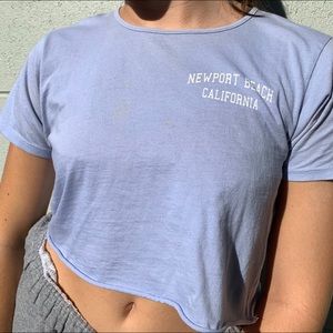 brandy melville cropped newport beach shirt